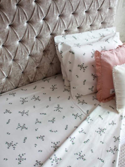 Jogo de Lençois 100%Algodão Percale 300 Fios cor Branco - Est.002