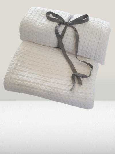 Manta 100% Algodão cor Branco - Missouri