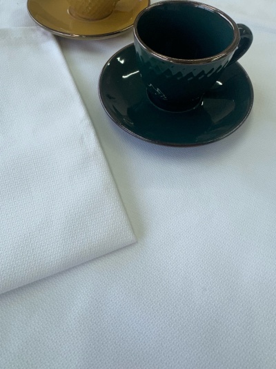 Toalha de mesa Granité cor Branca 70% Algodão + 30% Poliester - Ref.Granité2