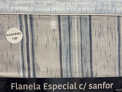 Jogo de Lençois Flanela 100% Algodão C/ Sanfor