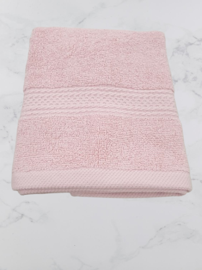 Toalha Rosto Lisa 100% Algodão em Felpo 500g/m2  - cor Rosa - Ref.Felpo1235