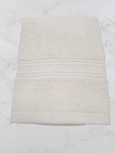 Toalha Rosto Lisa 100% Algodão em Felpo 500g/m2 - cor Half White - Ref.Felpo1235