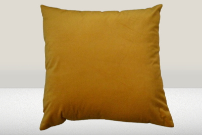 Almofada de veludo cor Amarelo - 100% Poliester