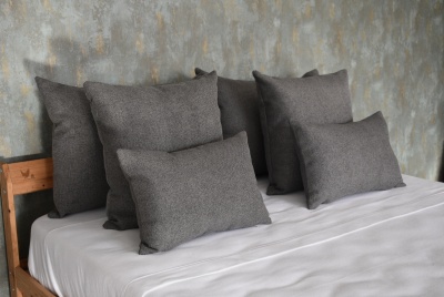 Almofada Brooklin cor Antracite 100% Poliester