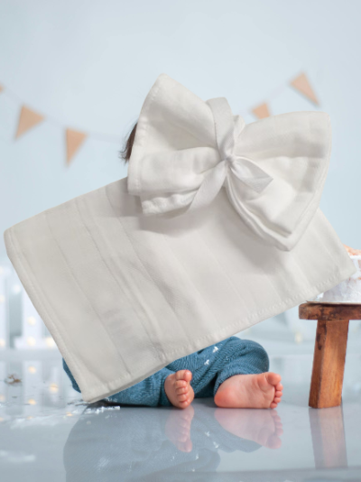 Fralda para bebé 100% Algodão cor Branco - Ref.Esponja - Pack 6 Unidades