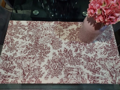 Runner de Mesa 100% Algodão cor Bordeaux - Ref.Renascimento