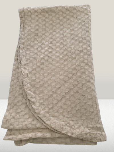 Colcha 100% Algodão - cor Bege Escuro - Yellowstone