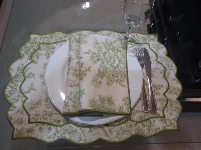 Guardanapos 100% Algodão cor Verde Alface - Ref.Renascimento