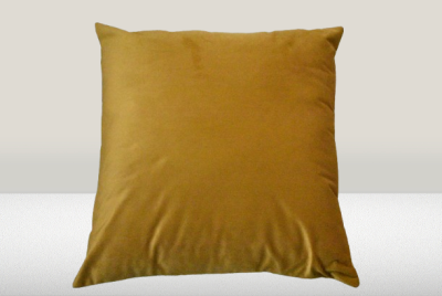 Almofada de veludo cor Mostarda - 100% Poliester