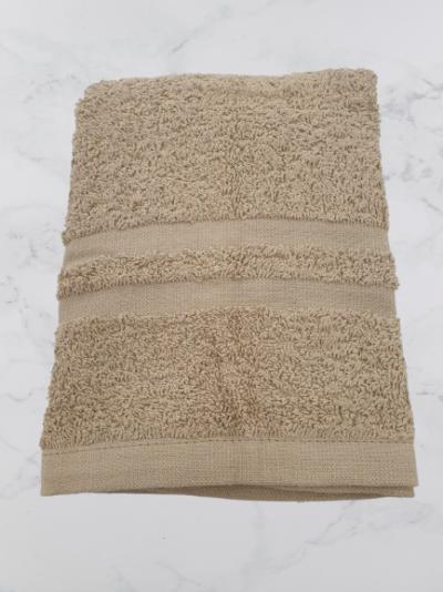 Toalha Rosto Lisa 100% Algodão em Felpo 400g/m2 - cor Bege Escuro - Ref.Felpo1265