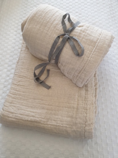 Manta 100% Algodão cor Bege - Colorado