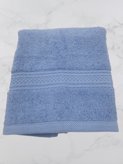 Toalha Rosto Lisa 100% Algodão em Felpo 500g/m2 - cor Azul - Ref.Felpo1235