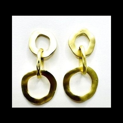 Brincos Pendente com 3 Argolas em Aço - Elegância Moderna e Versátil