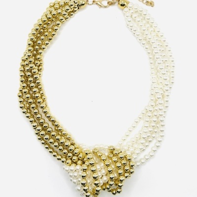 Colar Luxo Dourado & Pérola – Brilhe com Elegância! ✨