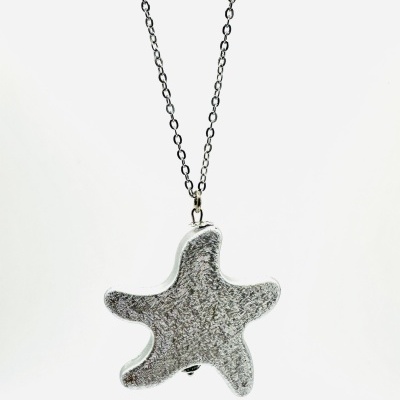 Colar Exclusivo Estrela-do-Mar Prateada | Personalizável | Inspiração e Renovação