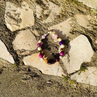 Pulseira com ametista.