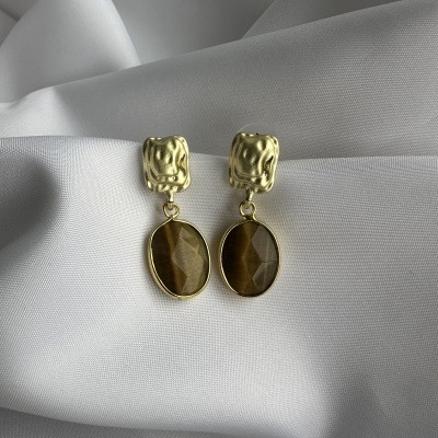 Brincos Pingente de Pedra Natural: Elegância com Energia e Estilo para Mulheres