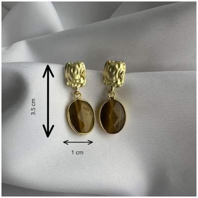 Brincos Pingente de Pedra Natural: Elegância com Energia e Estilo para Mulheres