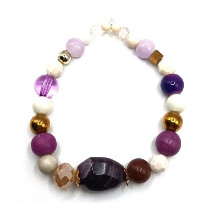 Pulseira com ametista.
