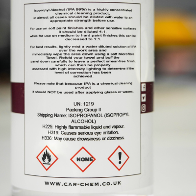 CarChem IPA Álcool Isopropílico 1L – Desinfetante + Removedor de Polimentos e Ceras