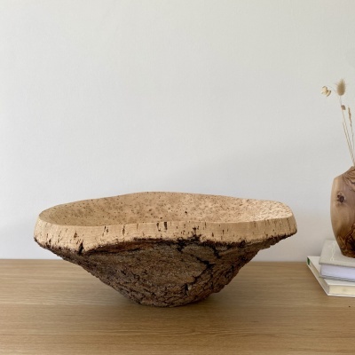 TAÇA EM CORTIÇA NATURAL