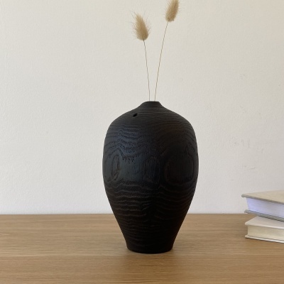 JARRA EM MADEIRA DE FREIXO QUEIMADO