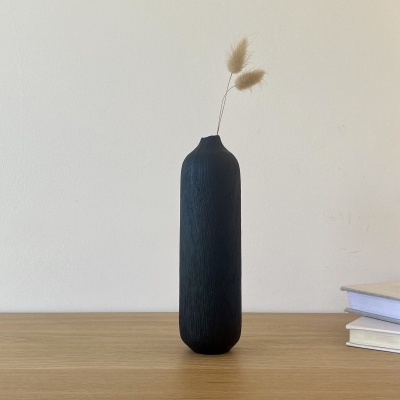 JARRA EM MADEIRA DE CARVALHO QUEIMADO