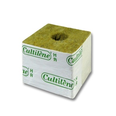 Cubo de Lã de Rocha Cultiwool 100x100x65mm (buraco pequeno)