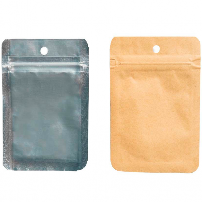 Kraft Anti-Odor Zip Bags (Pack 50un)