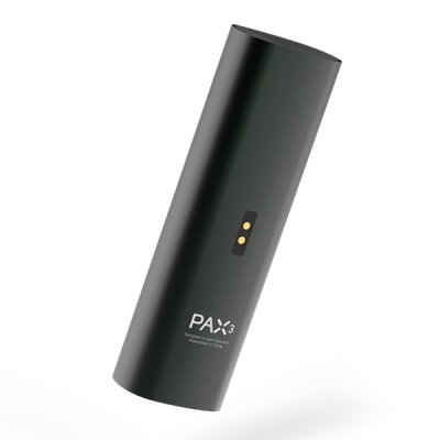 Vaporizador portátil preto PAX 3 com dois pontos dourados