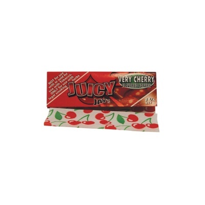 Papel de enrolar Juicy Jay's sabor Very Cherry com padrão de cerejas