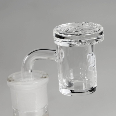 Quartz Banger com Spinner Cap e Terp Pearls Black Leaf