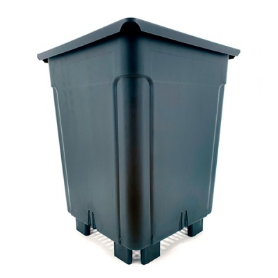 Vaso quadrado preto 20x20x27.5cm - 7 L Elevada