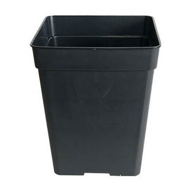 Vaso quadrado preto 20x20x27.5cm - 7L