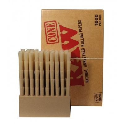 RAW PREROLLED CONES 1/4 SIZE - 1000unidades (Caixa)
