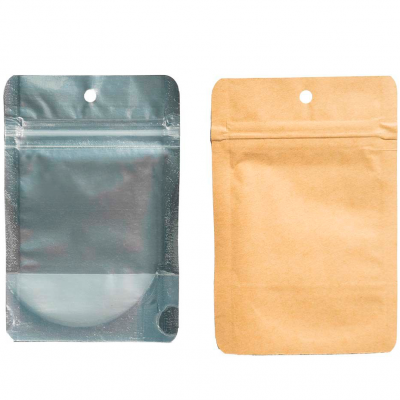 Kraft Anti-Odor Zip Bags (Pack 50un)
