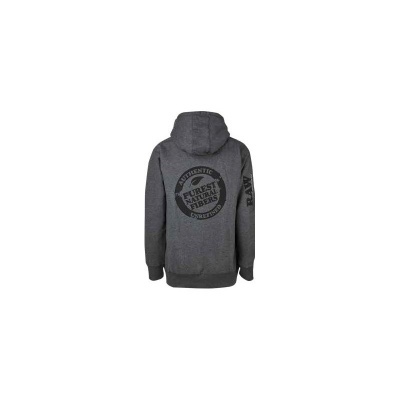 RAW ZIP HOODIE GREY STAMP