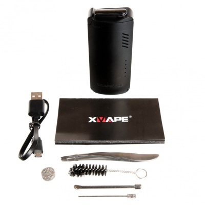 kit de vaporizador Xvape com acessórios e manual