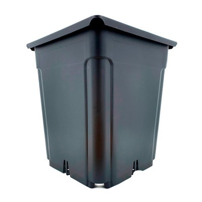 Vaso quadrado preto 20x20x27.5cm - 7L