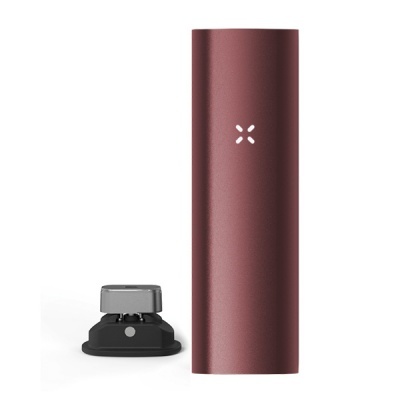 Dispositivo eletrónico portátil bordô com base preta destacável