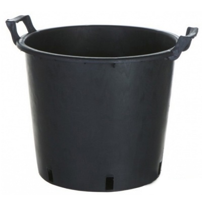 Vaso Redondo Preto C/Asas 40cm 36L