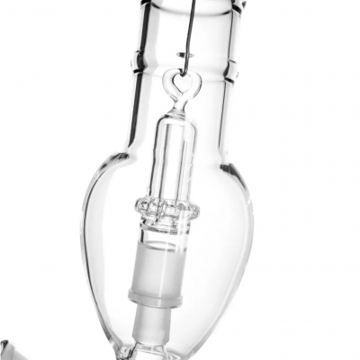 Bongo de vidro transparente com percolador interno