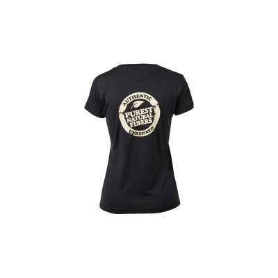 T-shirt preta com estampa circular branca nas costas