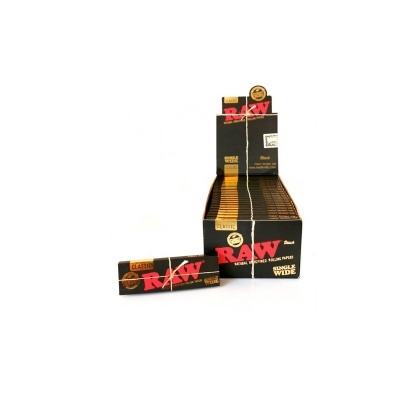 RAW BLACK SINGLE WIDE DOUBLE - 50 unidades (Caixa)