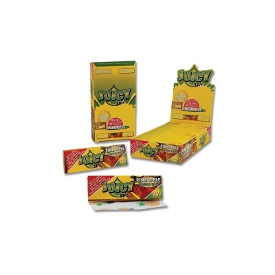 Embalagens amarelas de papel de enrolar Juicy Jay's sabor ananás