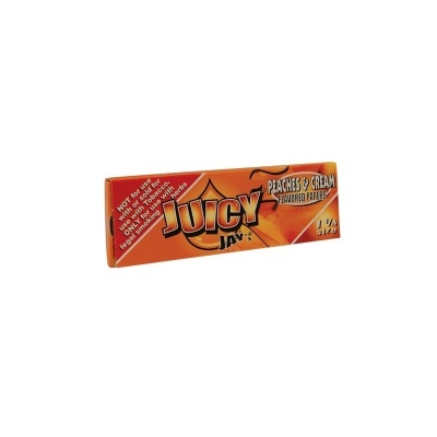 Pacote laranja de papel de enrolar Juicy Jay's sabor pêssego e creme