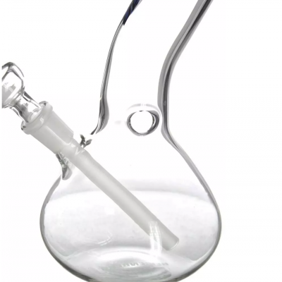 Cachimba de vidro transparente com tubo branco interno