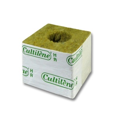 Cubo de Lã de Rocha Cultiwool 100x100x65mm (buraco grande)