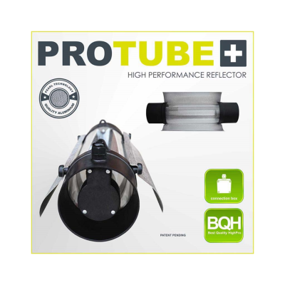 Refletor PROTUBE+ de alta performance com textos e ícones explicativos