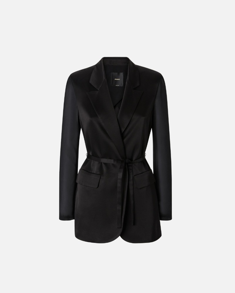 Long blazer made of satin Long blazer made of satin